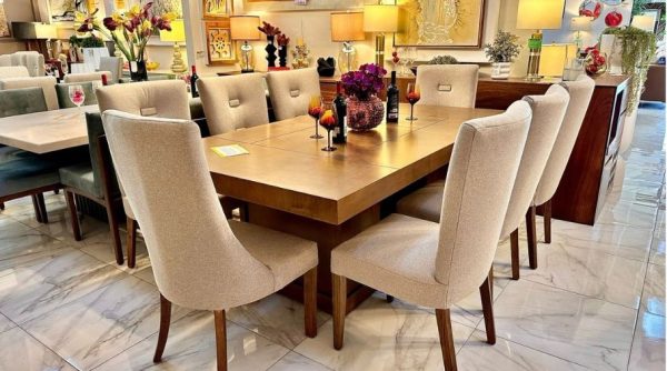Comedor Presto 2.10 * 1.15 8 sillas fossil