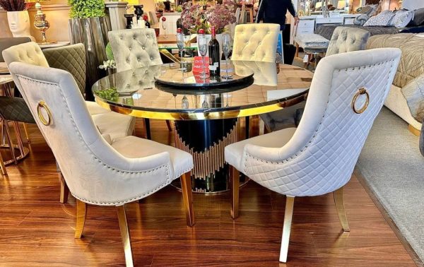 Comedor Venus 1.50 d mármol 6 s 323 velvet beige o gris