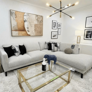 Sala Snap Derecha en Color Siu Grey Swagger Zinc | Muebles Sólidos y Contemporáneos
