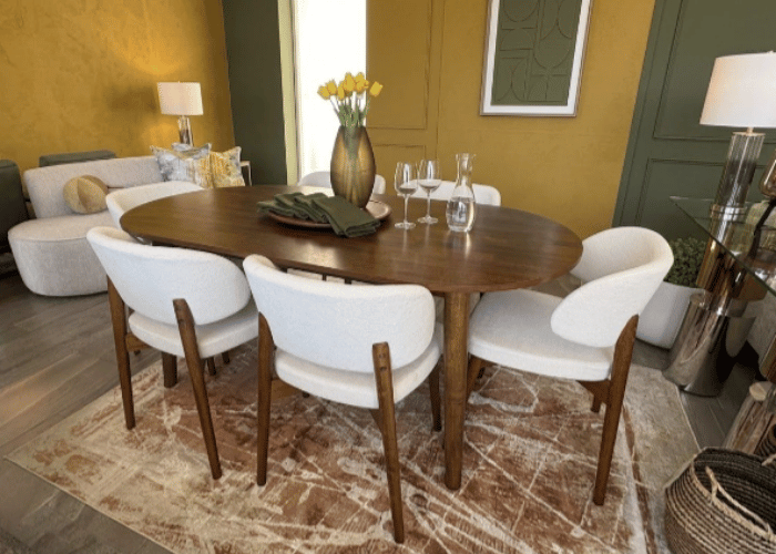 Comedor Dayton con 6 Sillas Modelo NEW074 | Muebles Sólidos y Contemporáneos